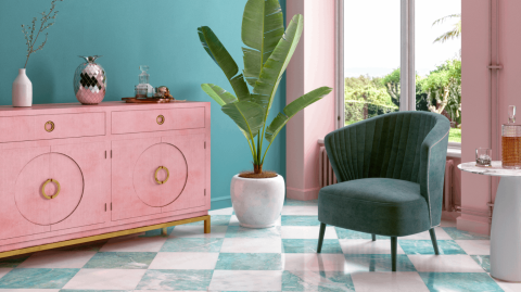 Le carrelage coloré peut être l'occasion de personnaliser votre intérieur, quelle que soit la pièce choisie. © imaginima - Getty images