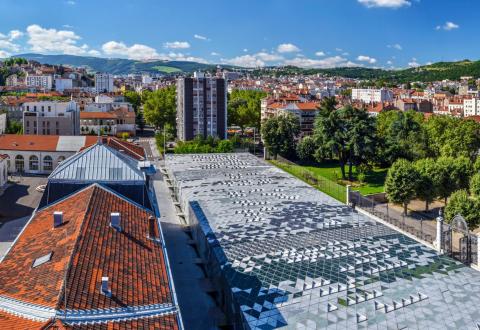 Paysage urbain à Saint-Étienne.