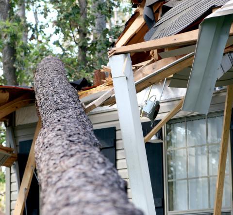 Dégâts causés par une tempête