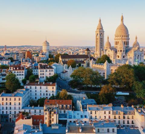 Vue sur la butte Montmartre