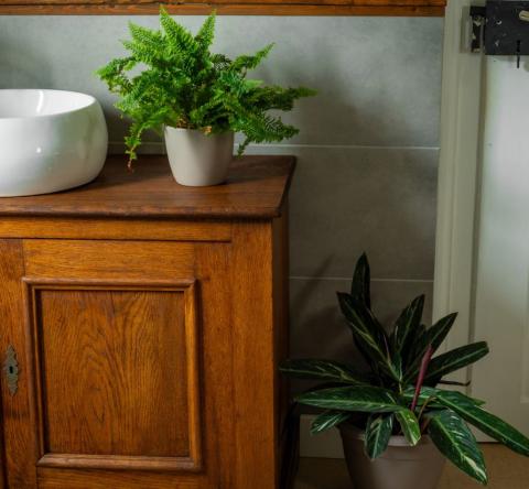 Les détournements de meubles apportent du charme, du caractère et une touche d’unicité qu’aucun meuble standardisé ne peut offrir dans une salle de bains. © 	t sableaux - Getty images