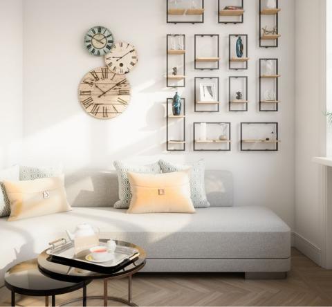 Pour un petit salon, il existe de nombreuses astuces d’aménagement et de décoration pour tirer parti de chaque centimètre. © Bulgac - Getty images