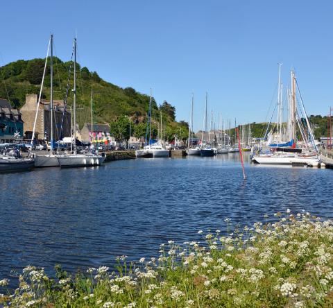 Vue sur le port du Légué à St Brieuc