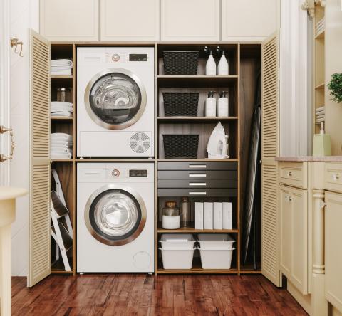 Nos tips pour gagner de l'espace dans une petite buanderie