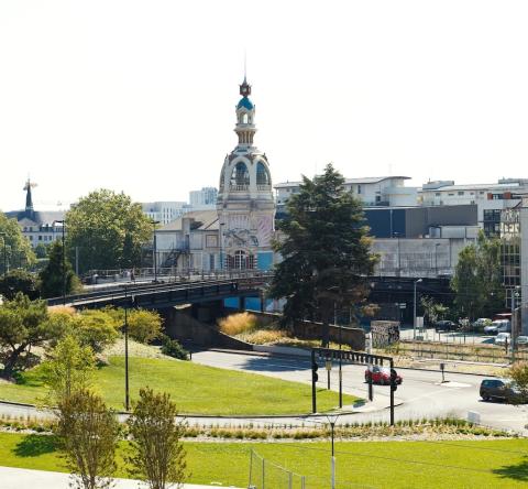 Point de vue sur un quartier de Nantes