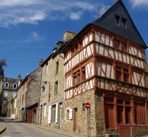 Maison à colombages au coeur de la ville de Saint-Brieuc, en Bretagne