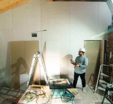 Garage transformation pièce en plus