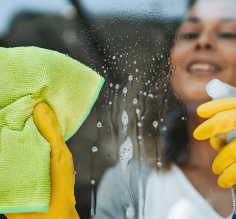 Ajouter quelques gouttes de glycérine végétale à votre nettoyage des vitres vous donnera un résultat optimal et durable. © andreswd - Getty images