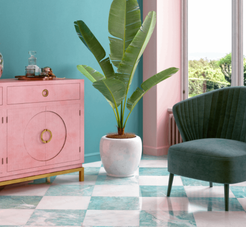 Le carrelage coloré peut être l'occasion de personnaliser votre intérieur, quelle que soit la pièce choisie. © imaginima - Getty images